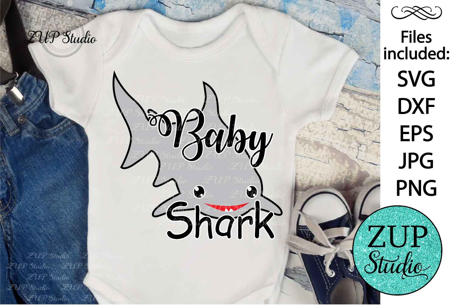 Baby Shark Design SVG Digital Cutting files 234 (158061) | SVGs