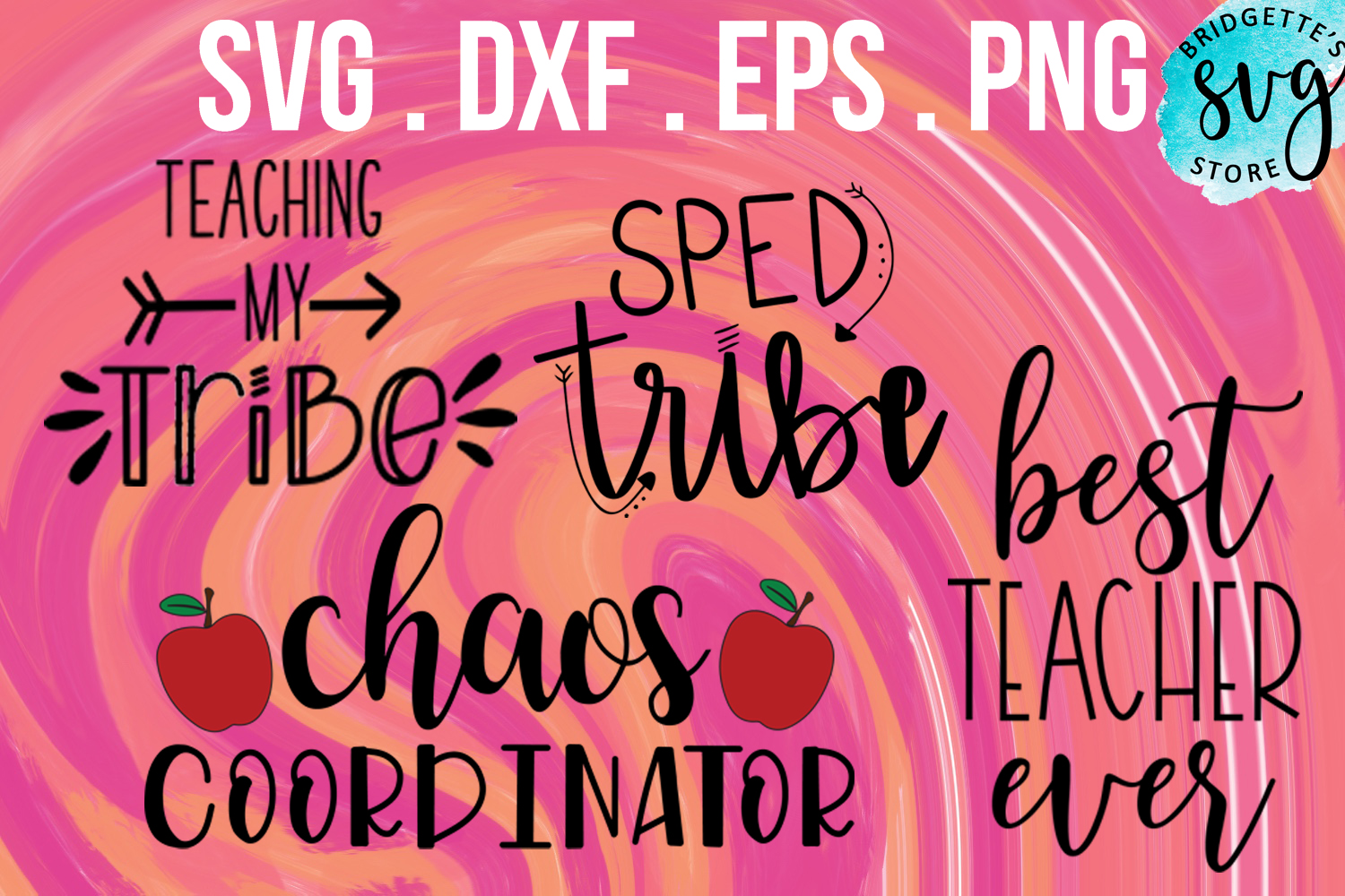 Download Teacher Bundle SVG, DXF, PNG, EPS File Cricut Silhouette ...
