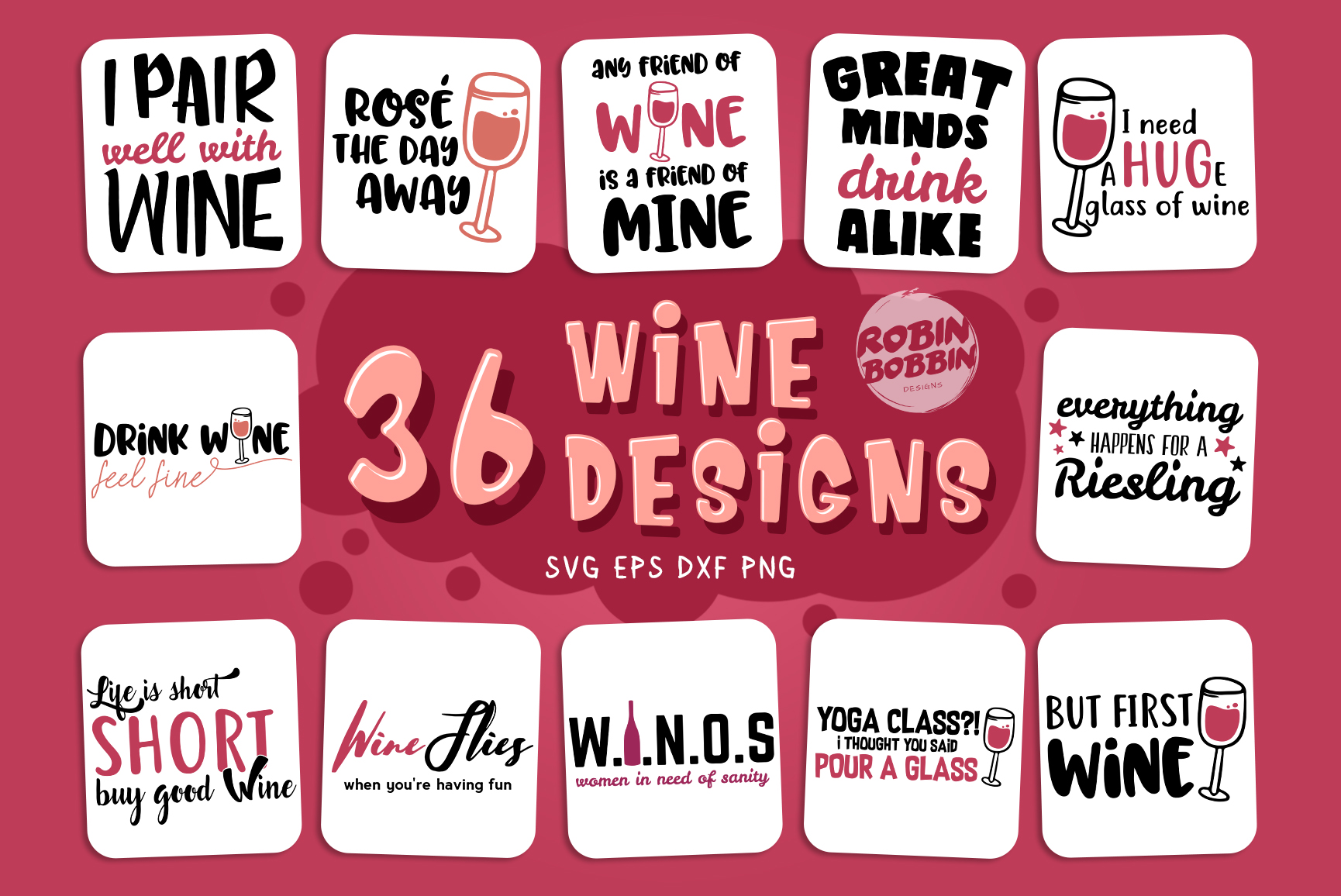 Download Wine Bundle SVG - Wine Lover Bundle - Wine Quotes Bundle