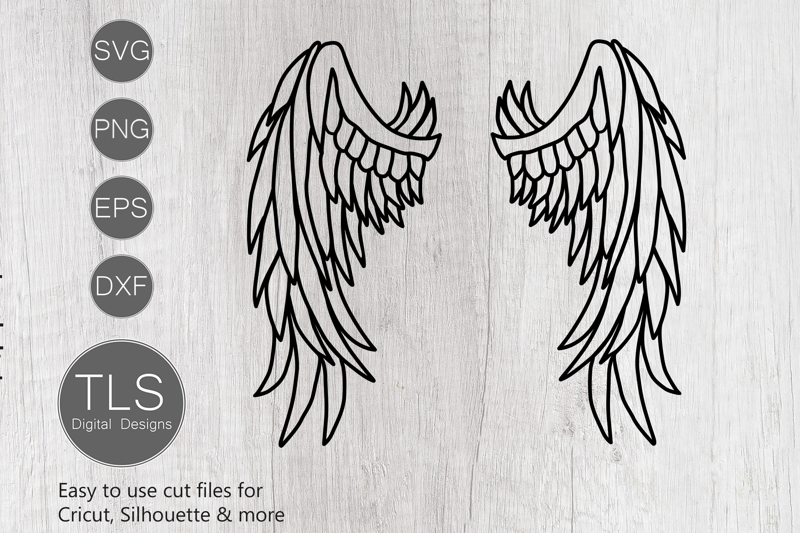 Angel Wings SVG, Angel Wings cricut file, silhouette file (379432