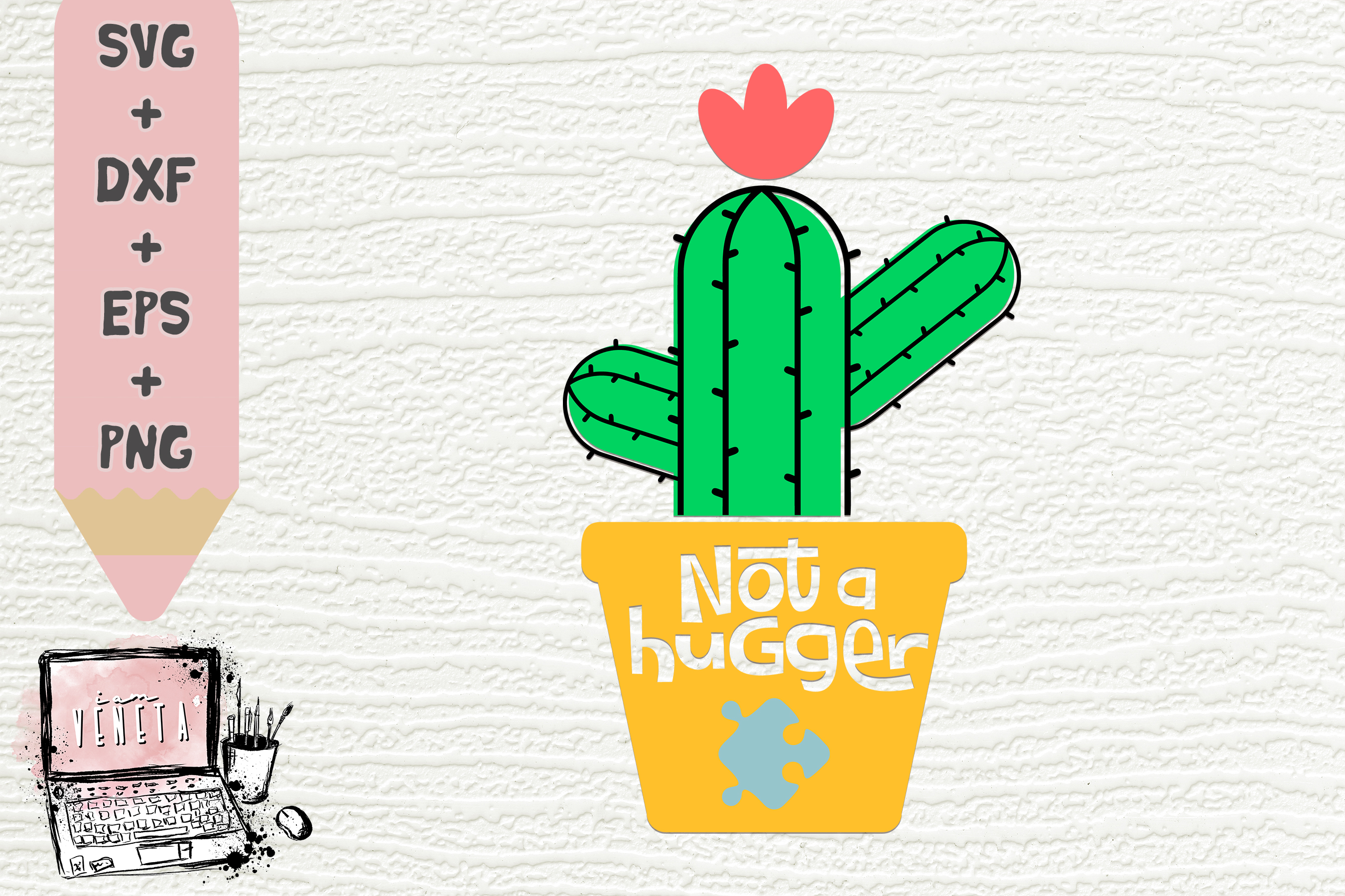 Download Not a Hugger | Cactus | Autism Quotes | SVG | Cut file