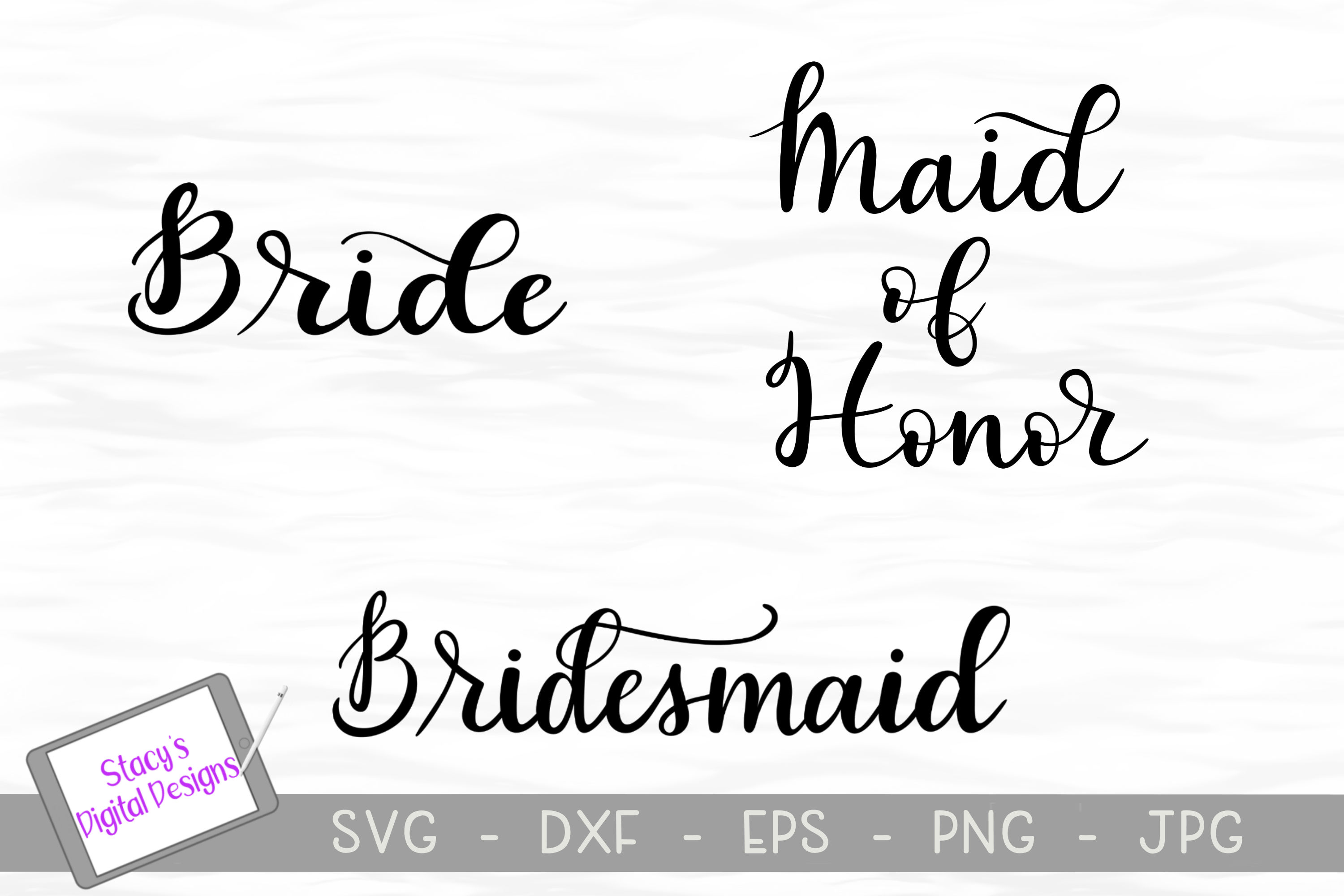 Download Bridal SVG Bundle - bride, bridesmaid, and maid of honor ...