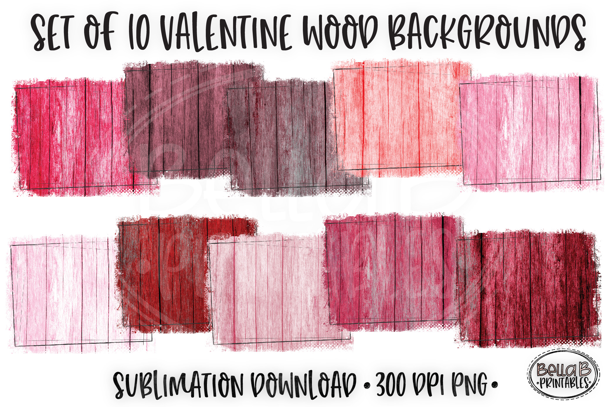 Download Valentines Sublimation Background Bundle, Wood Backsplash