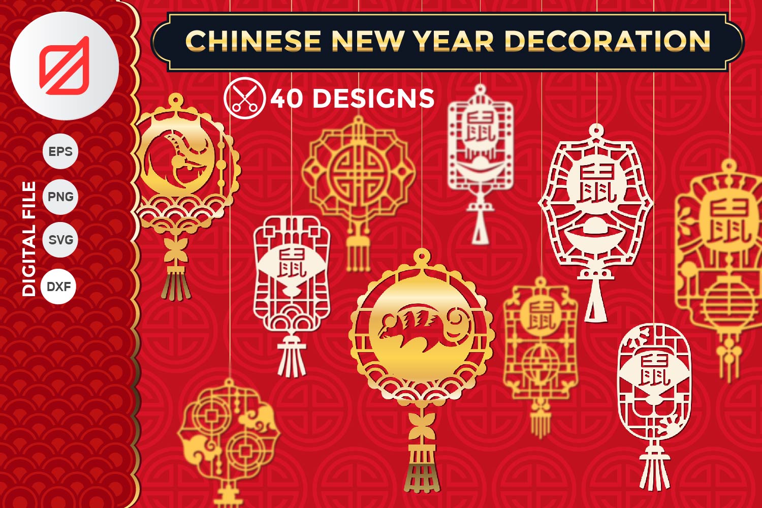 Chinese New Year Decorations Svg