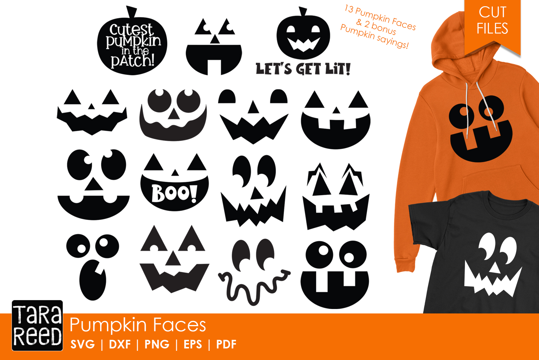 Pumpkin Faces - Halloween SVG and Cut Files for Crafters (302833) | Cut