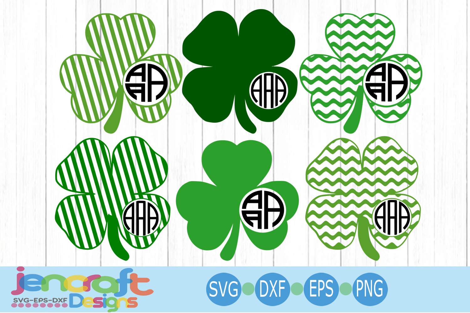 Download St. Patrick's day SVG, Shamrock SVG Monogram Frame Clover