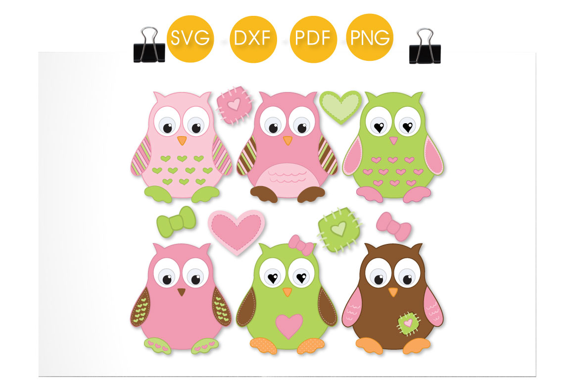 Cute Baby Owls cutting files svg, dxf, pdf, eps included - cut files for cricut and silhouette ...