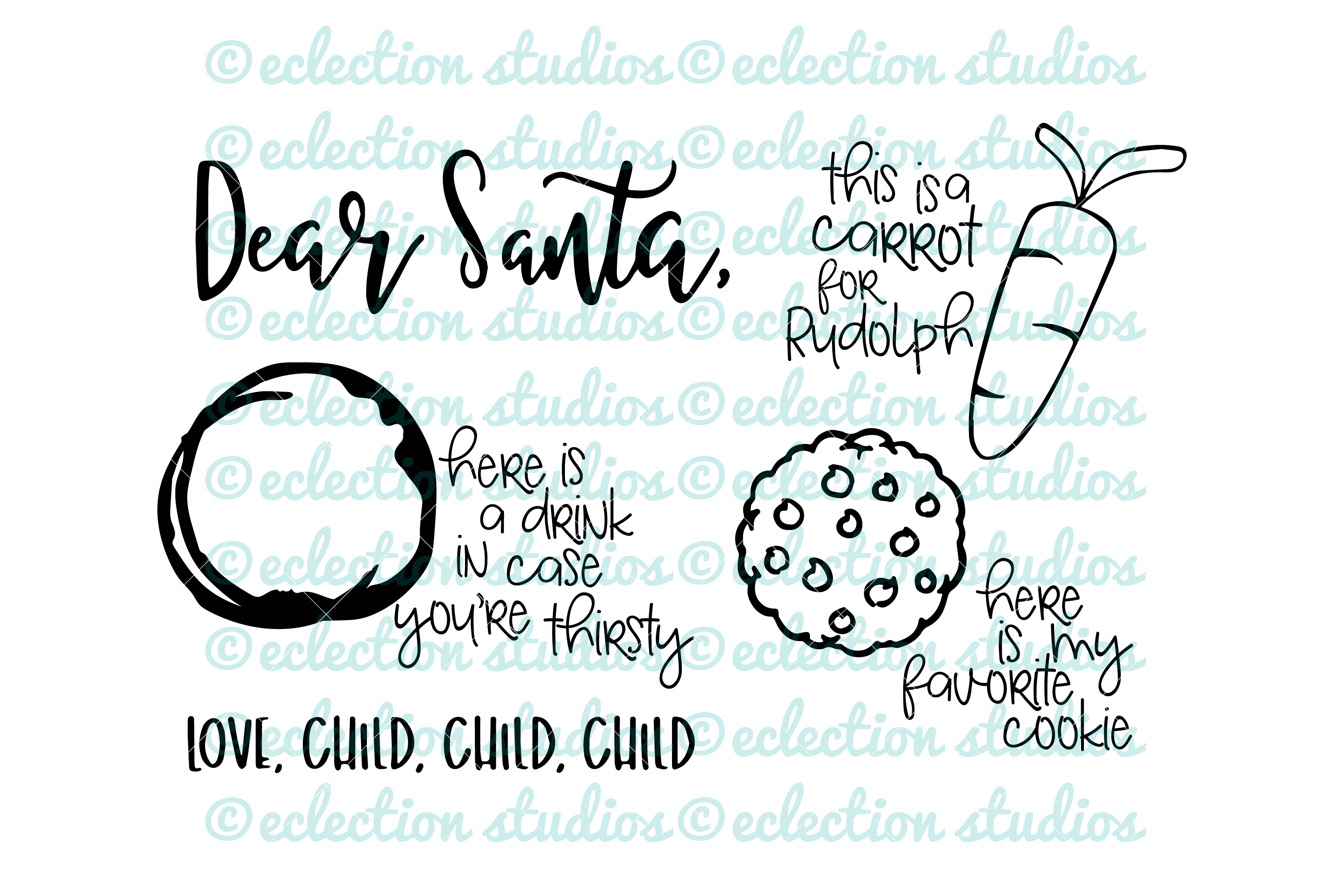 Download Dear Santa Cookies for Santa Tray SVG