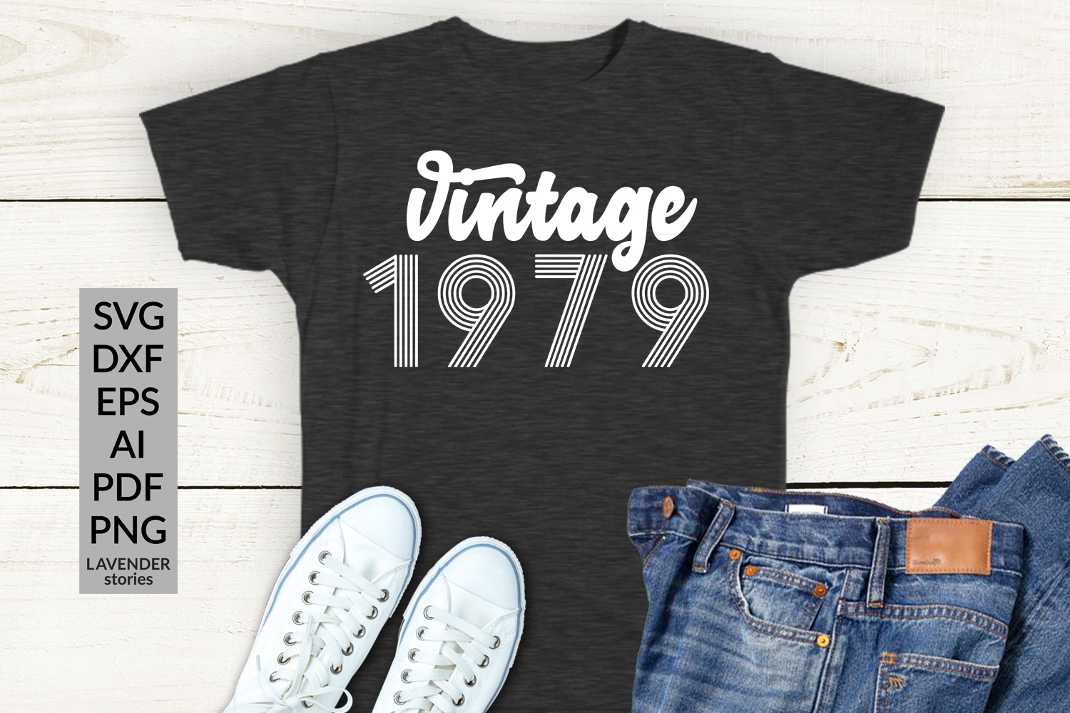 Vintage 1979 SVG - 40 Birthday shirt SVG cut file