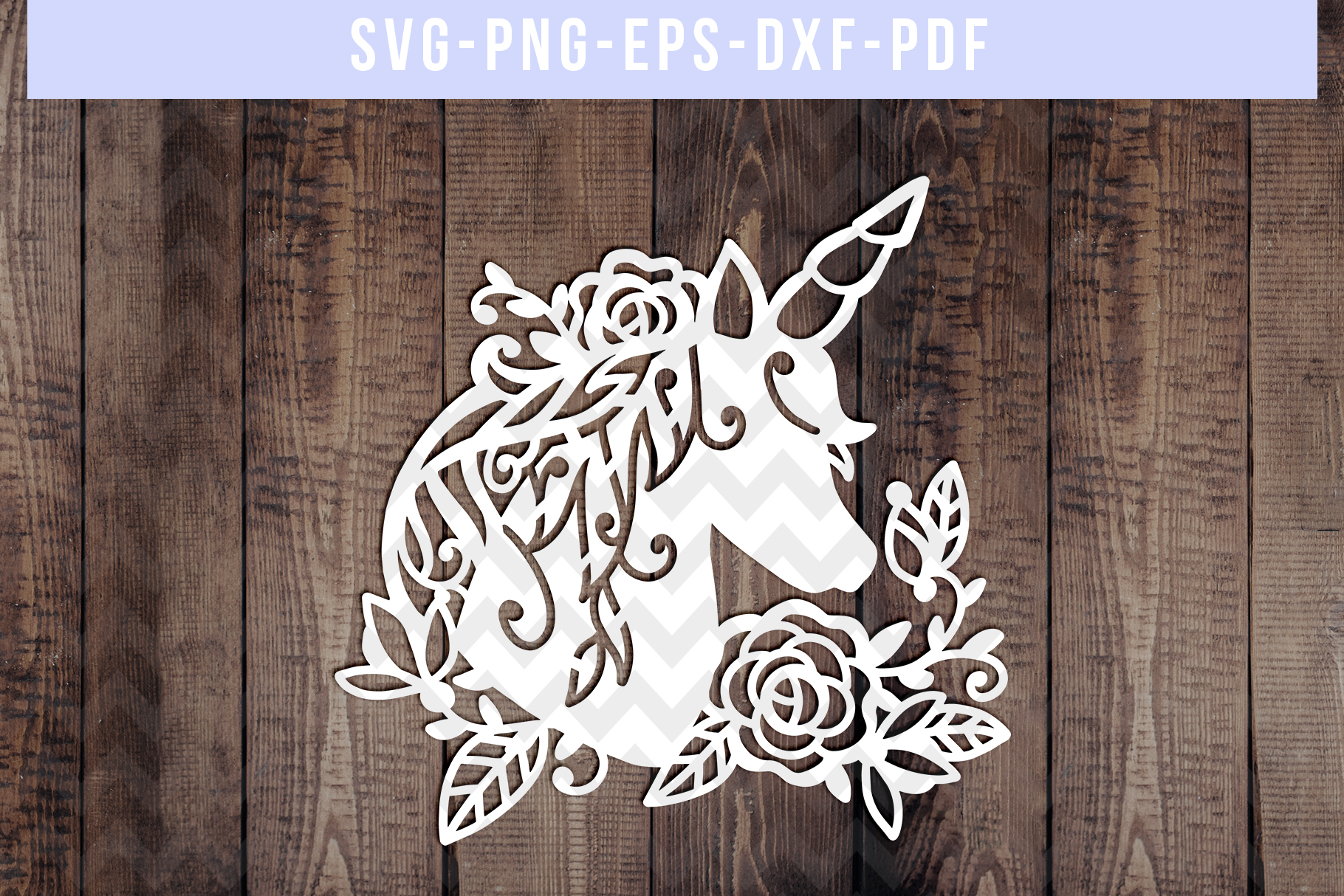 Download Floral Unicorn Papercut Template, Unicorn Party SVG, PDF