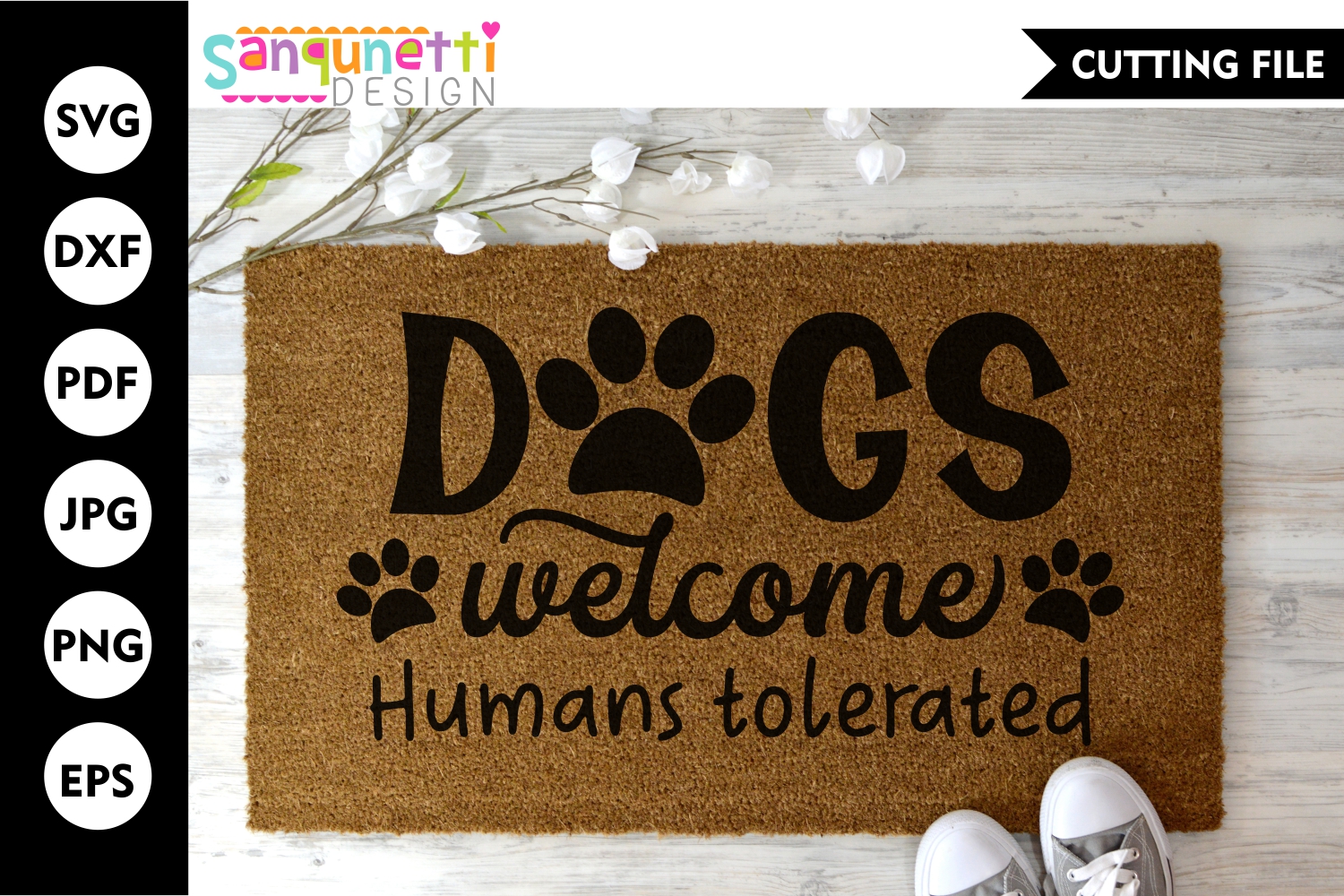 Dogs Welcome Svg Doormat Cut File Home Decor