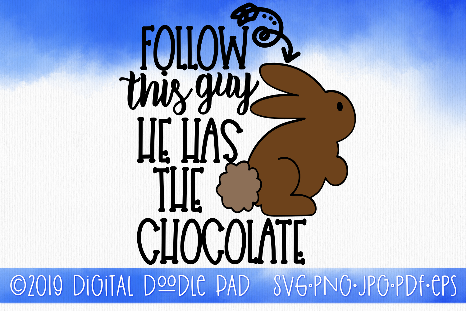 Download Chocolate Easter Bunny SVG