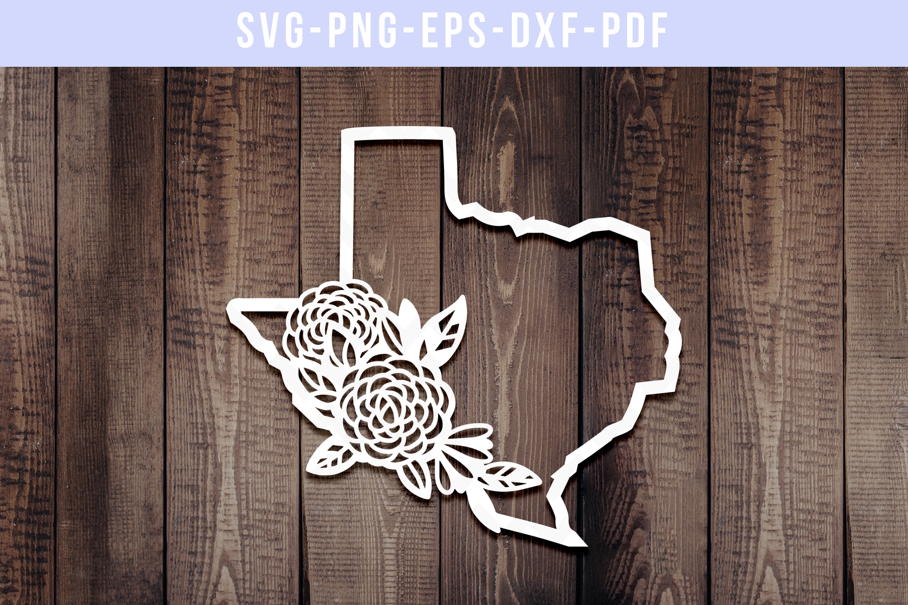 Texas Map Frame Papercut Template State Map Decor Svg Pdf