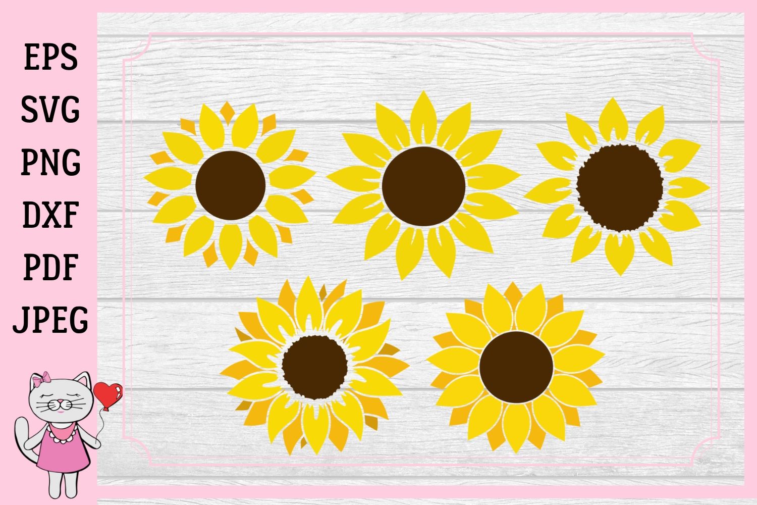 Free Free 131 Sunflower Monogram Svg Simple Sunflower Svg SVG PNG EPS DXF File