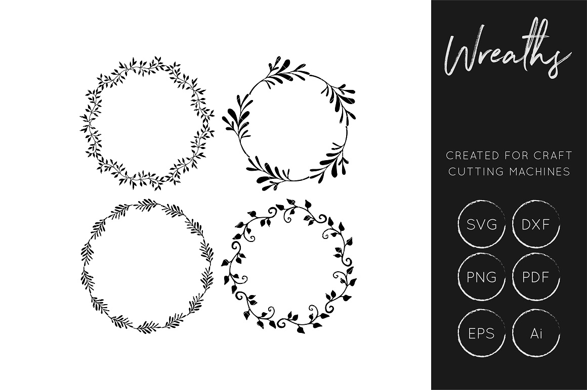 Download Wreath SVG - Cut files for crafters - SVG / DXF /Ai / EPS/