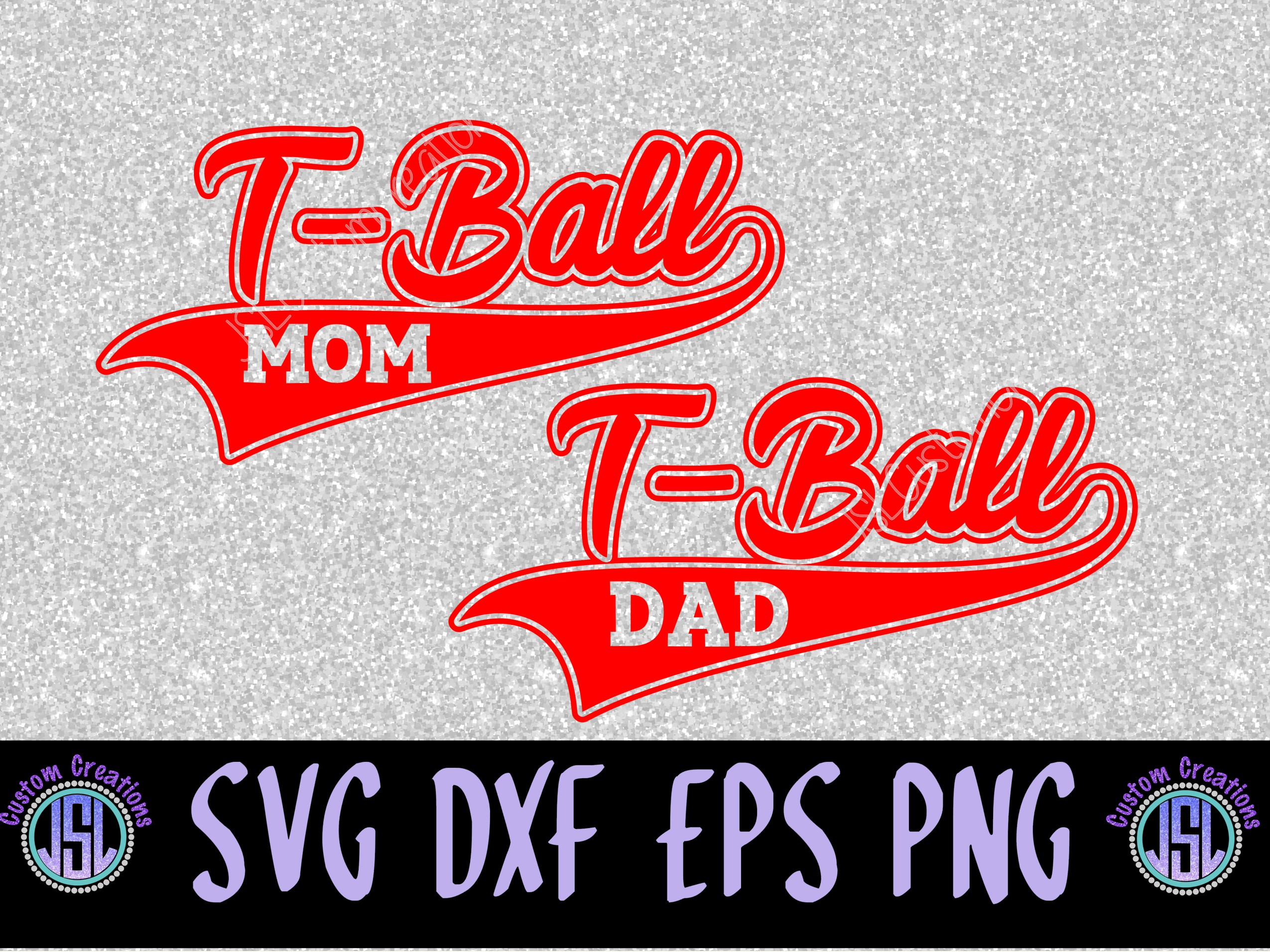 Download T-Ball Mom, T-Ball Dad Bundle Set SVG EPS DXF PNG Digital ...
