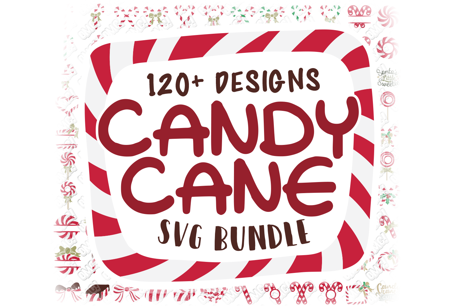 Download Candy Cane SVG Monogram Christmas in SVG, DXF, PNG, EPS ...