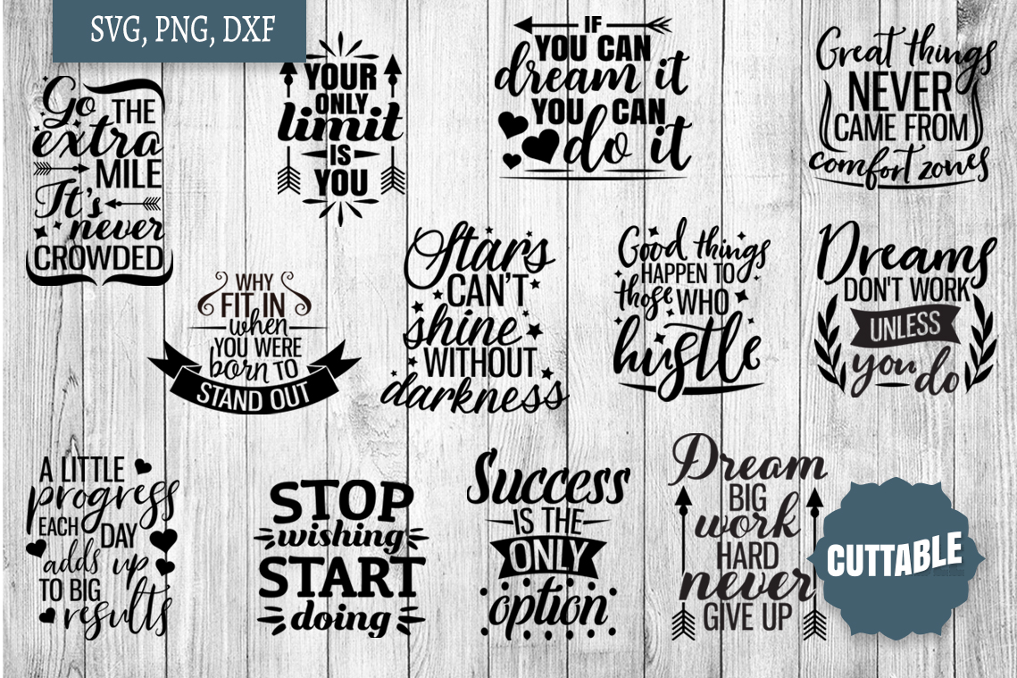 Download Motivational SVG bundle, Inspirational quote cut file ...