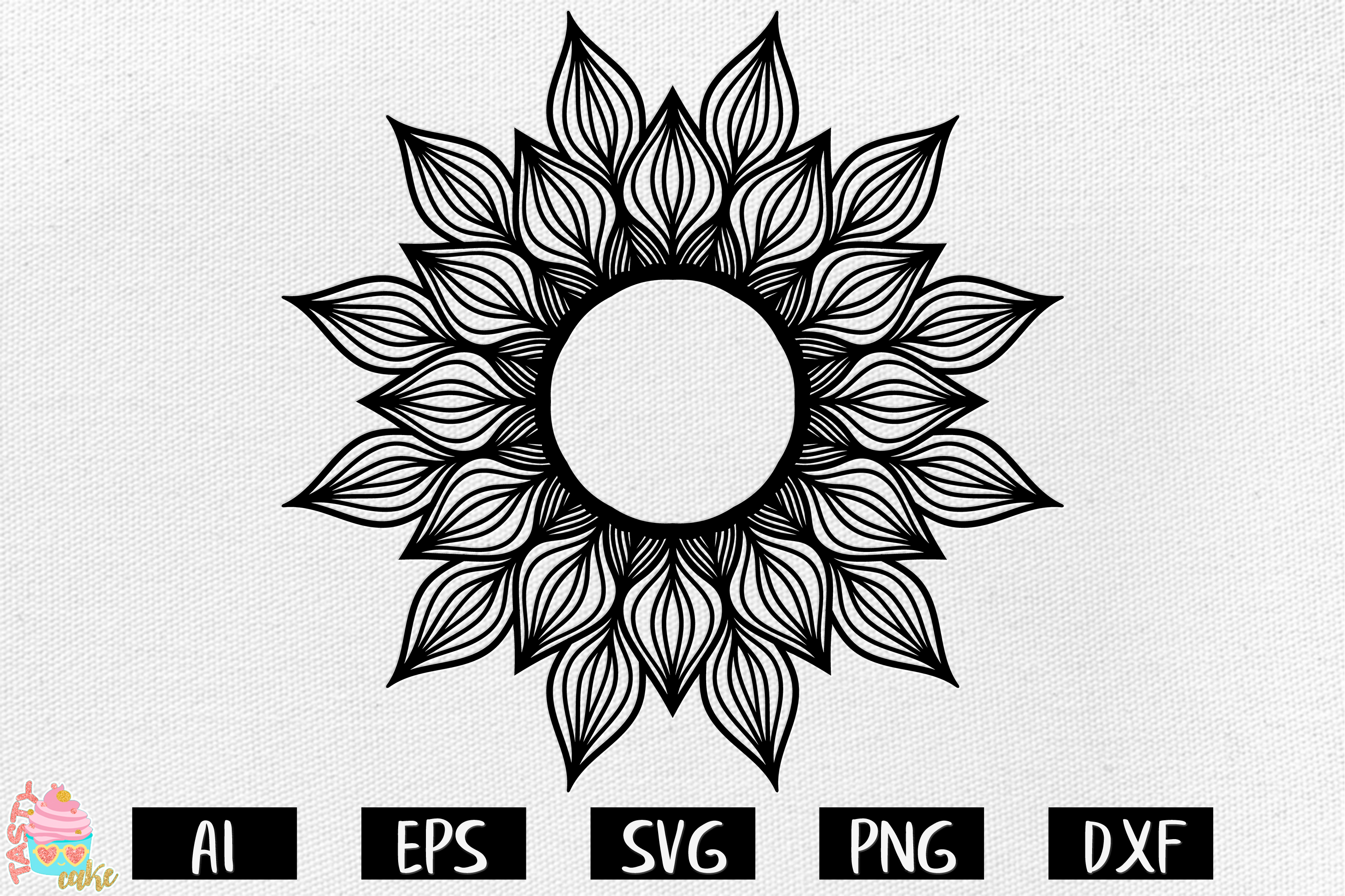 Sunflower Mandala SVG - Mandala Cut Files (535547) | SVGs | Design Bundles