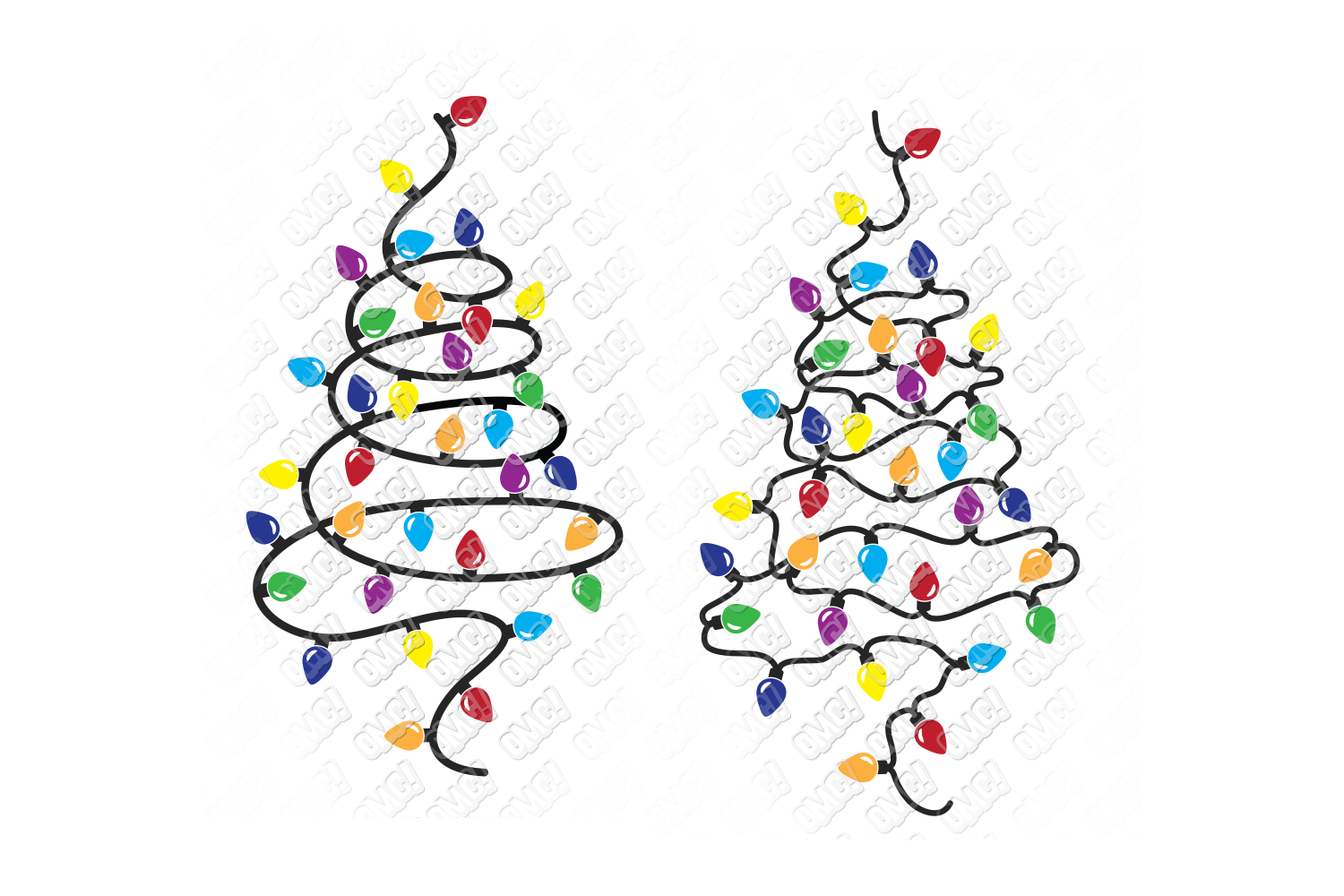Download Christmas Lights SVG Bundle in SVG, DXF, PNG, EPS, JPEG