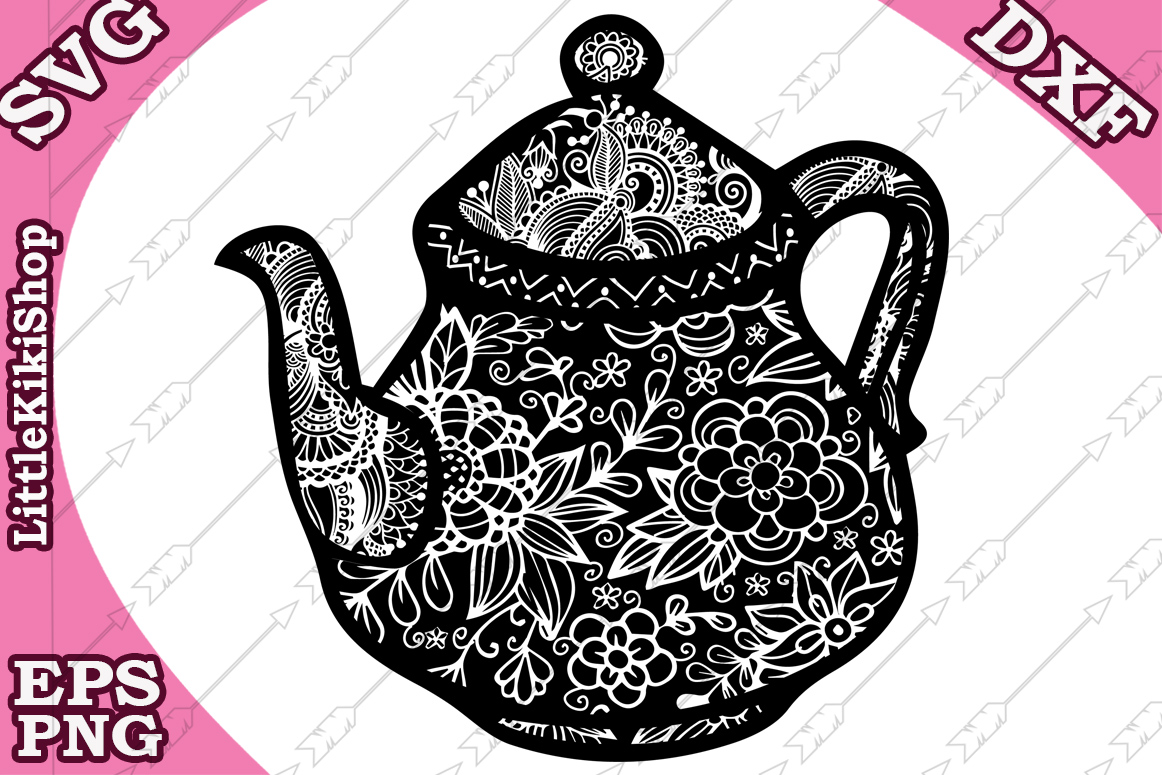 Download Zentangle Teapot Svg, Mandala Teapot Svg,Zentangle Teapot ...