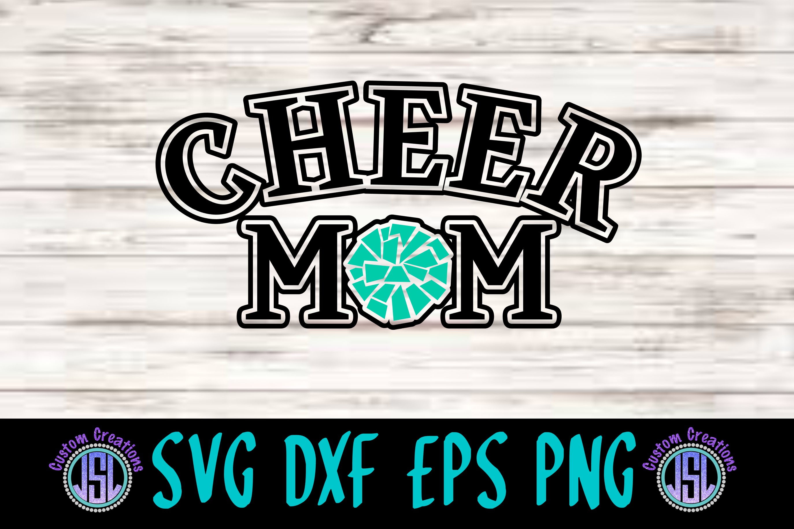 Download Cheer Mom Pom Pom Design| SVG DXF EPS PNG Digital Cut File