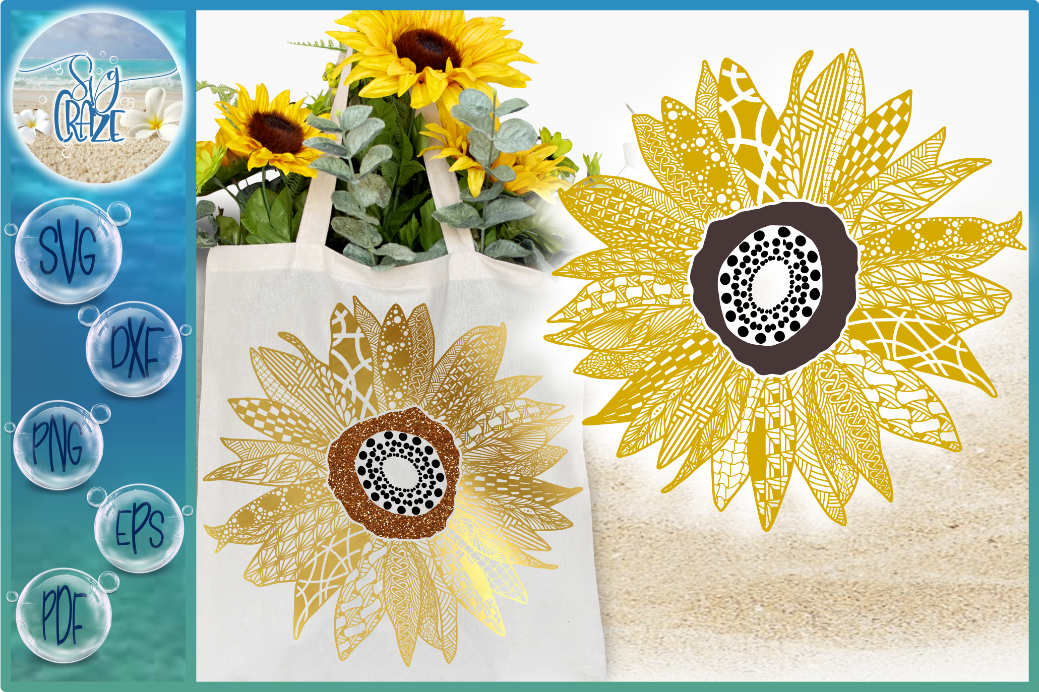 Free Free 337 Sunflower Zentangle Svg SVG PNG EPS DXF File