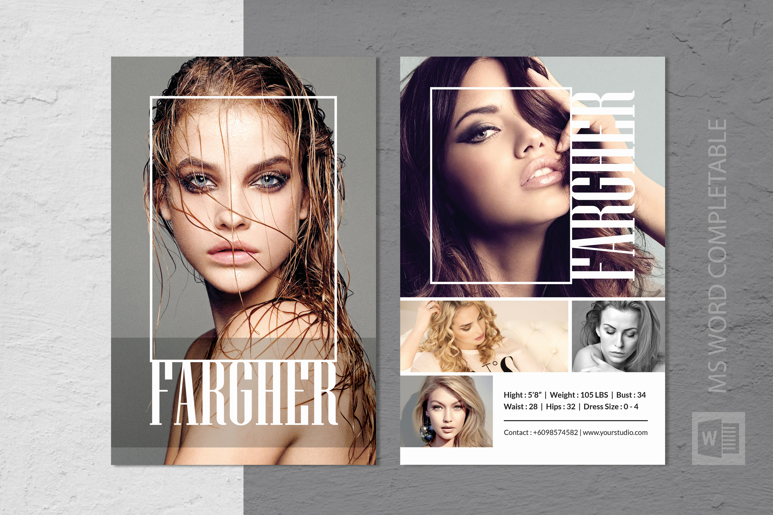Models Comp Card - HD Modello In Free Model Comp Card Template Psd