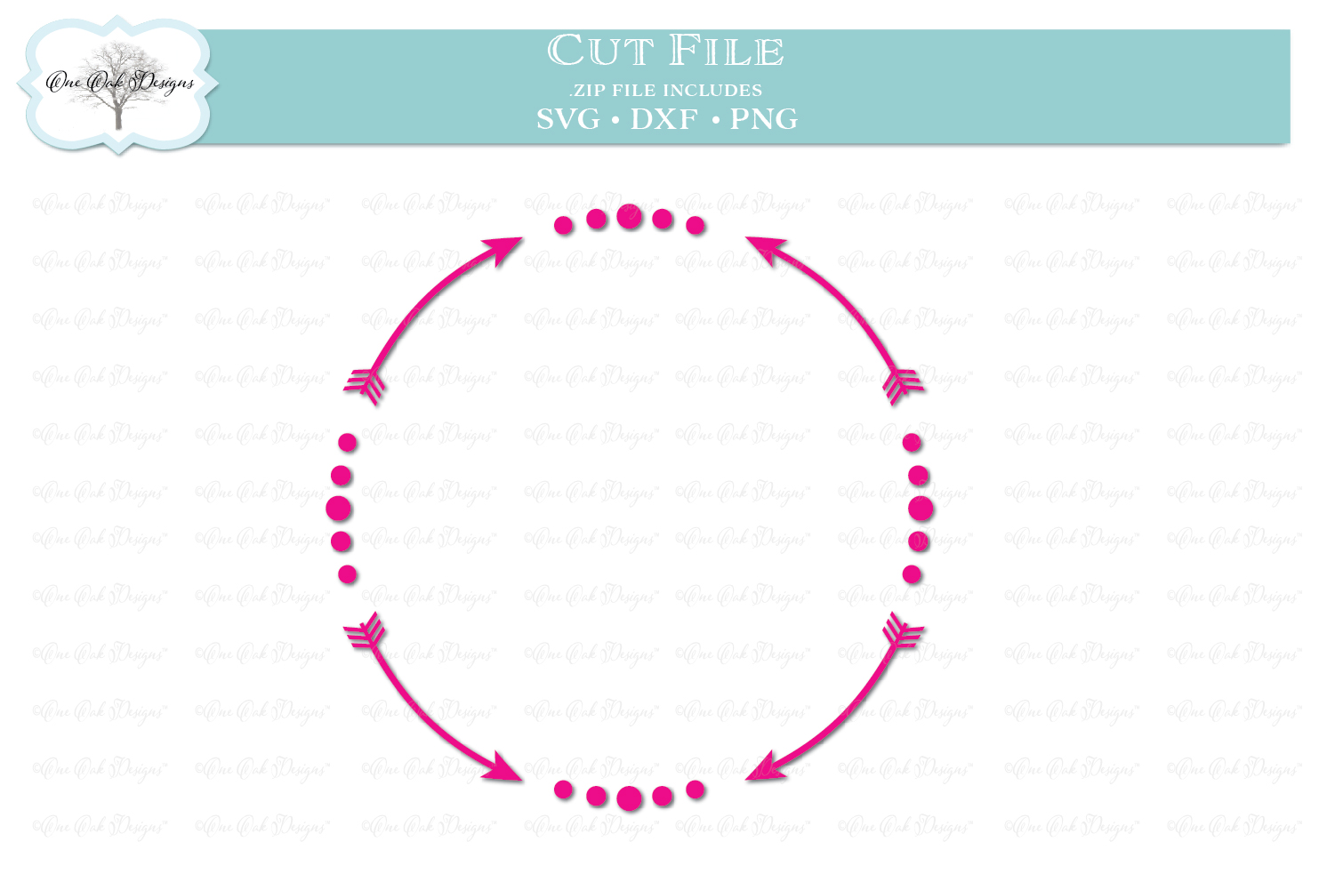 Download Arrow Circle Monogram Frame (203334) | Cut Files | Design ...