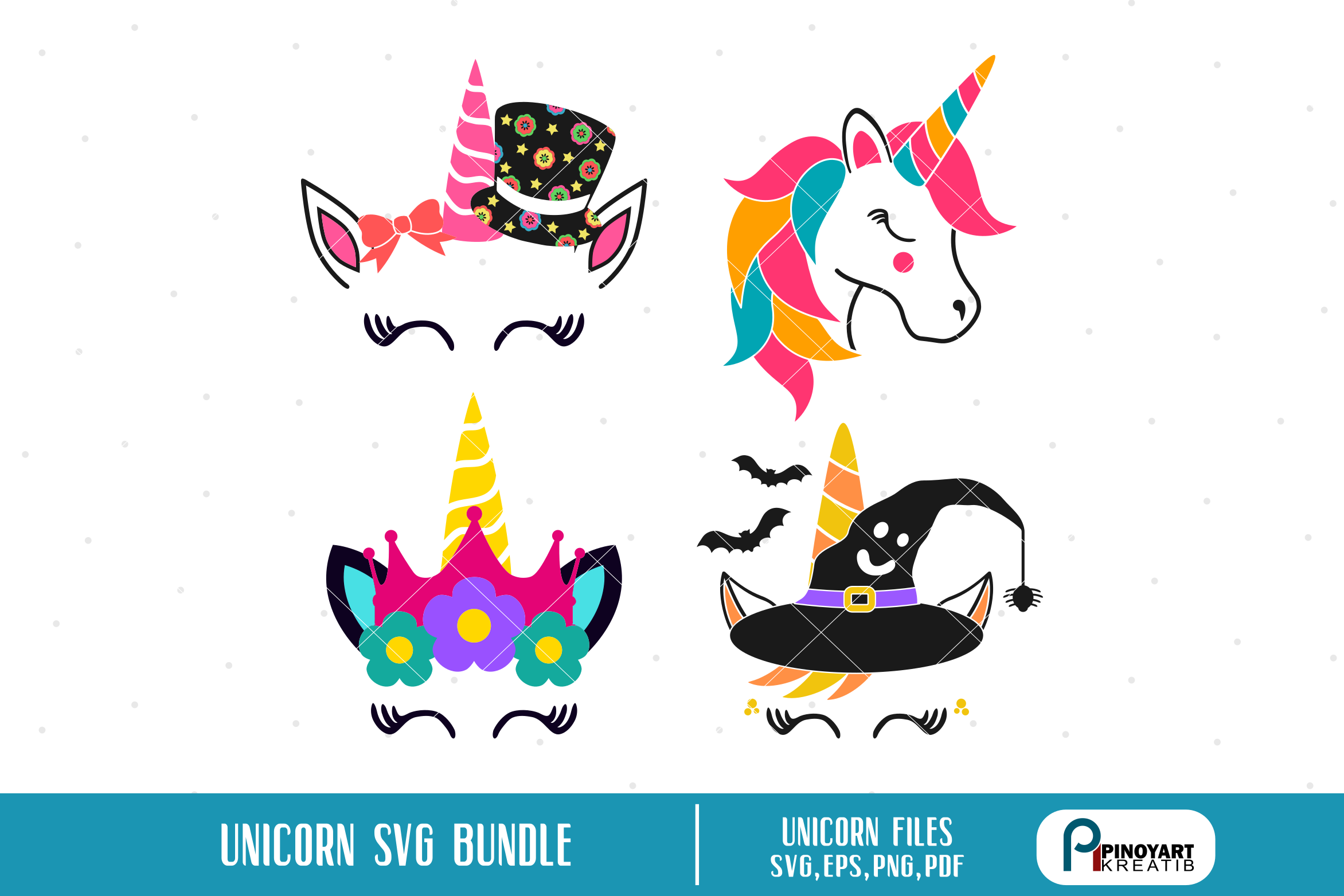 Unicorn SVG Mini Bundle, Unicorn SVG, Unicorn Graphics ...