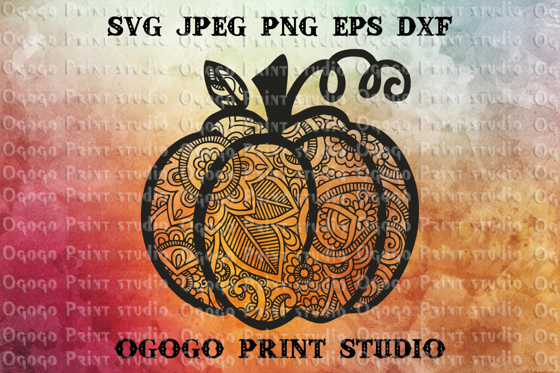 Download Mandala style Pumpkin SVG, Zentangle SVG, Halloween svg