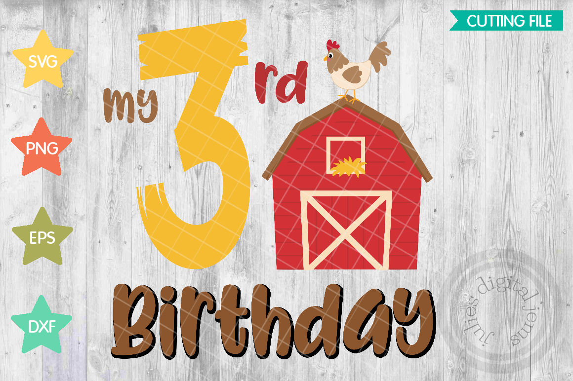 Farm birthday, Barn birthday, 3rd Birthday SVG (195306) | SVGs | Design