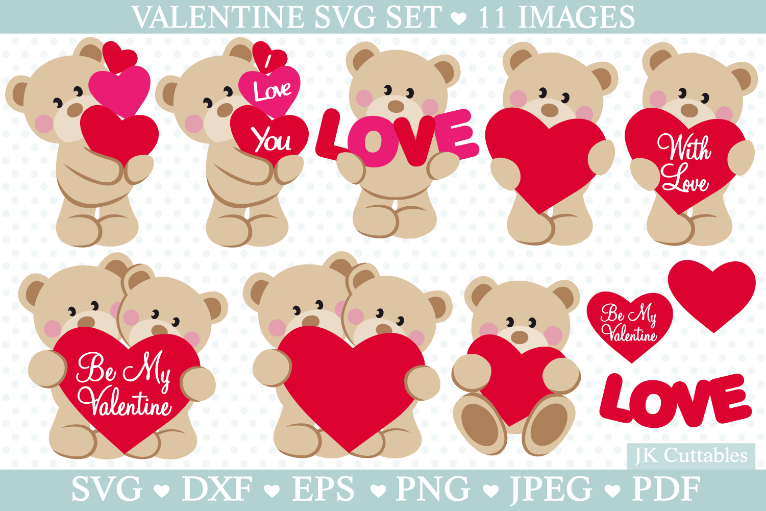 Valentine SVG cut files for crafters