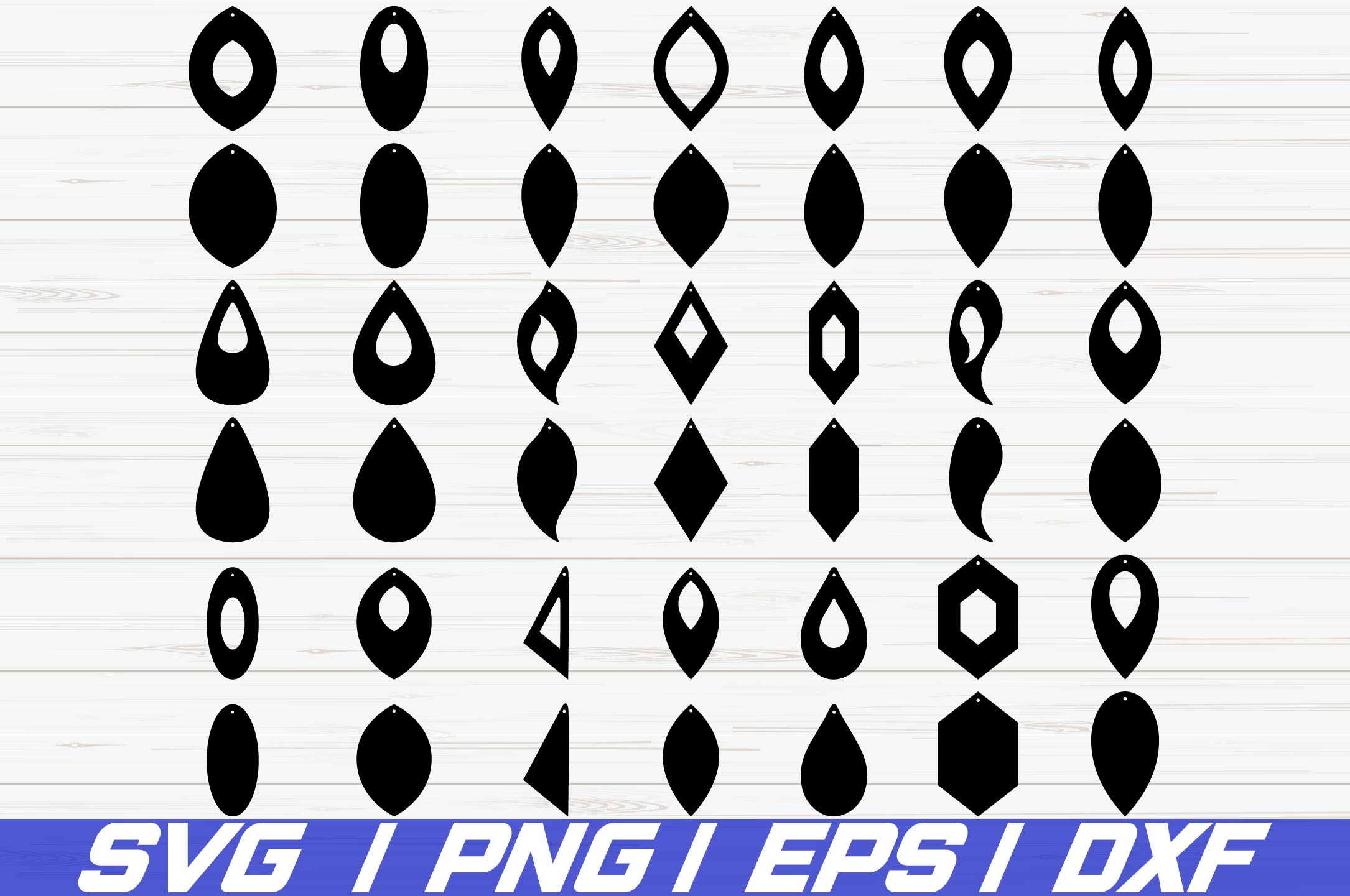 Earrings SVG/ Teardrop SVG/ Leather Earring/ Cut File/ Cricu