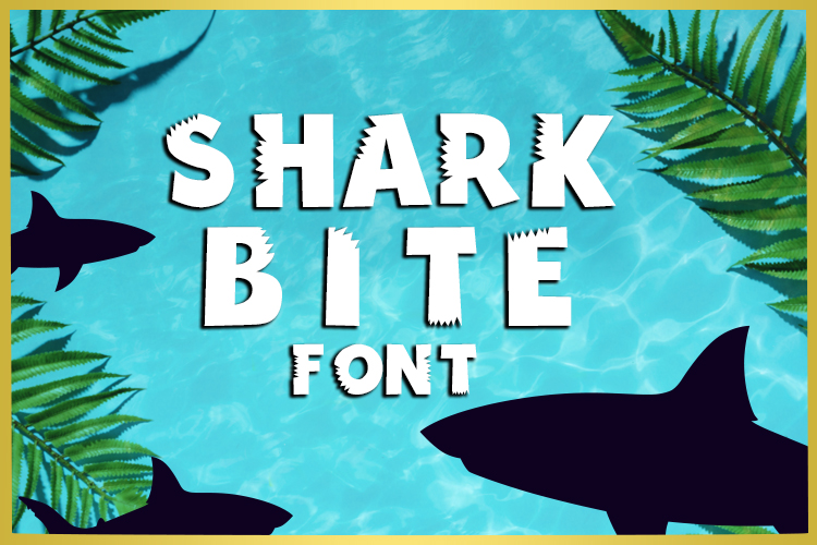 Download Shark Bite Font (415410) | Themed | Font Bundles