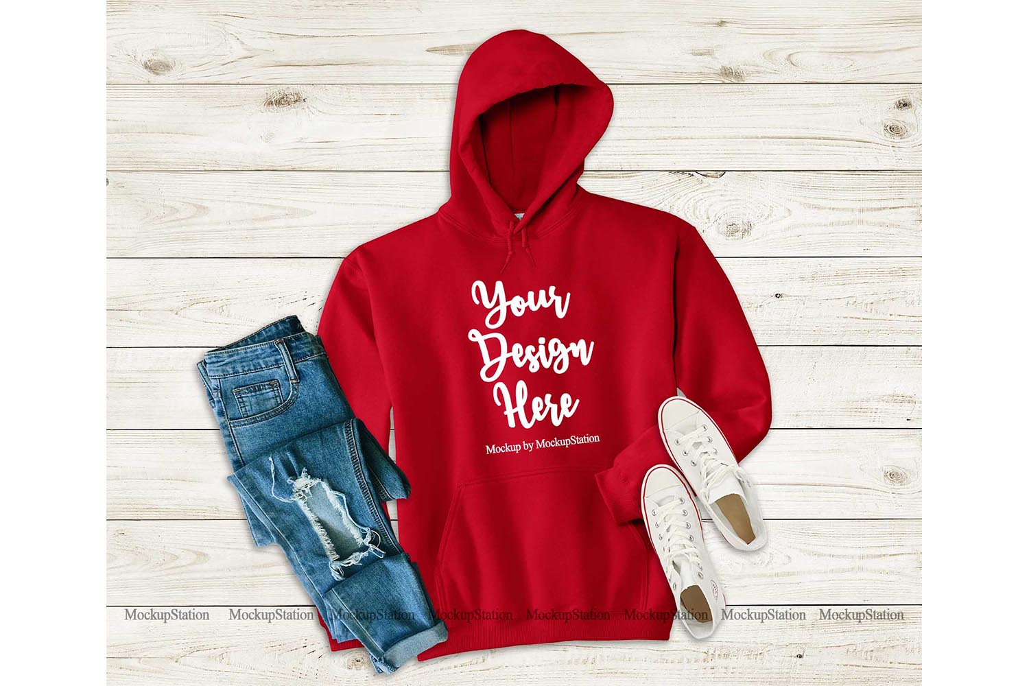 red hoodie design