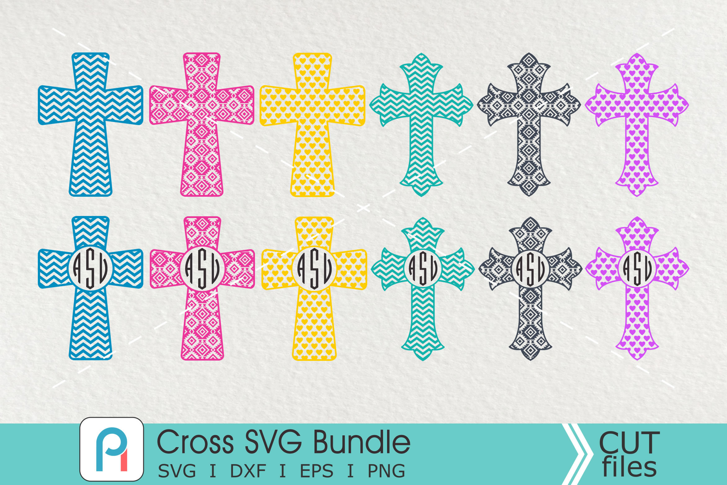 Download Cross Monogram Svg, Cross Svg, Cross Clip Art