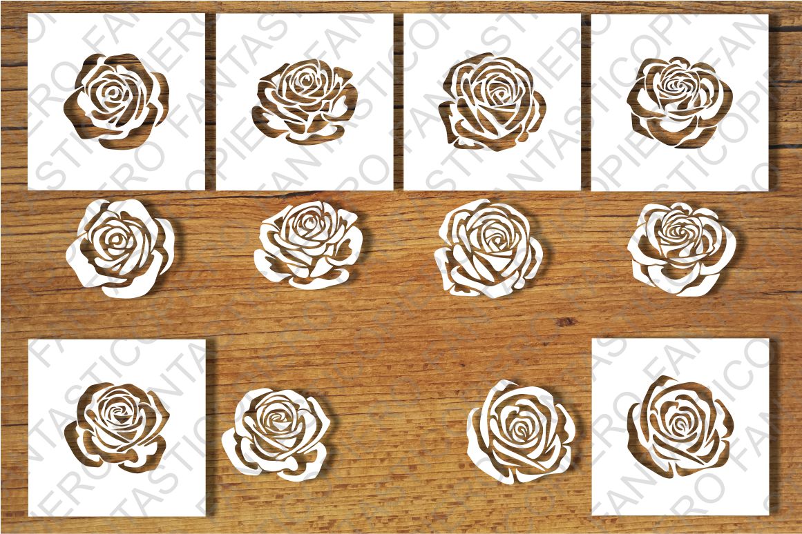 Download Roses and Stencil SVG files for Silhouette Cameo and Cricut.