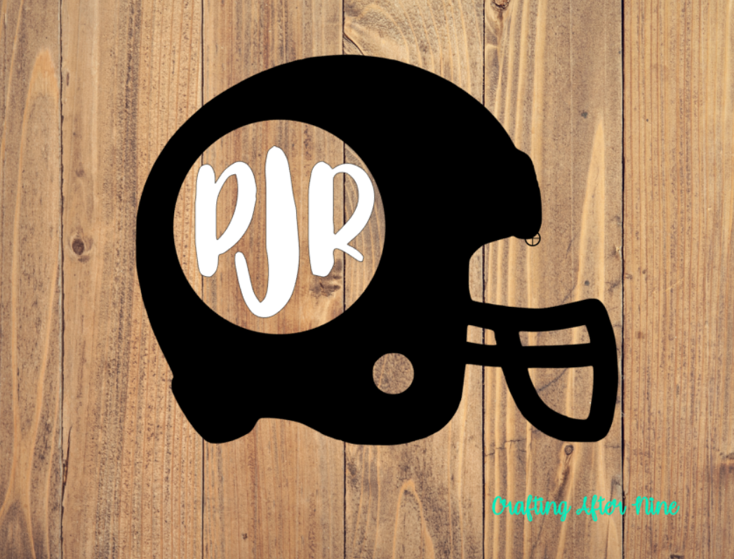 Football Helmet Football Svg Sports Svg Monogram Frame Bow Svg