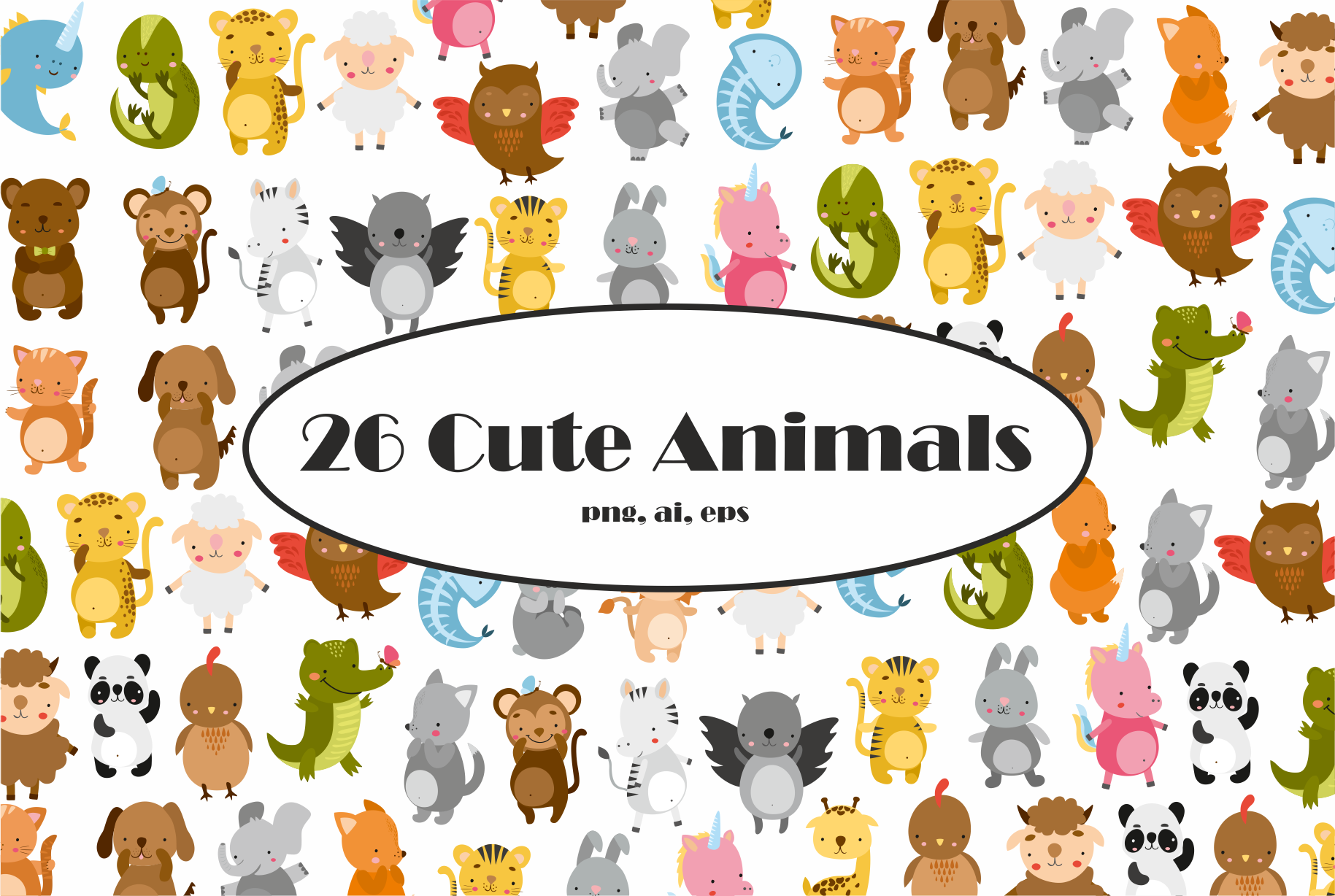 Download Cute Animals Vector Clipart