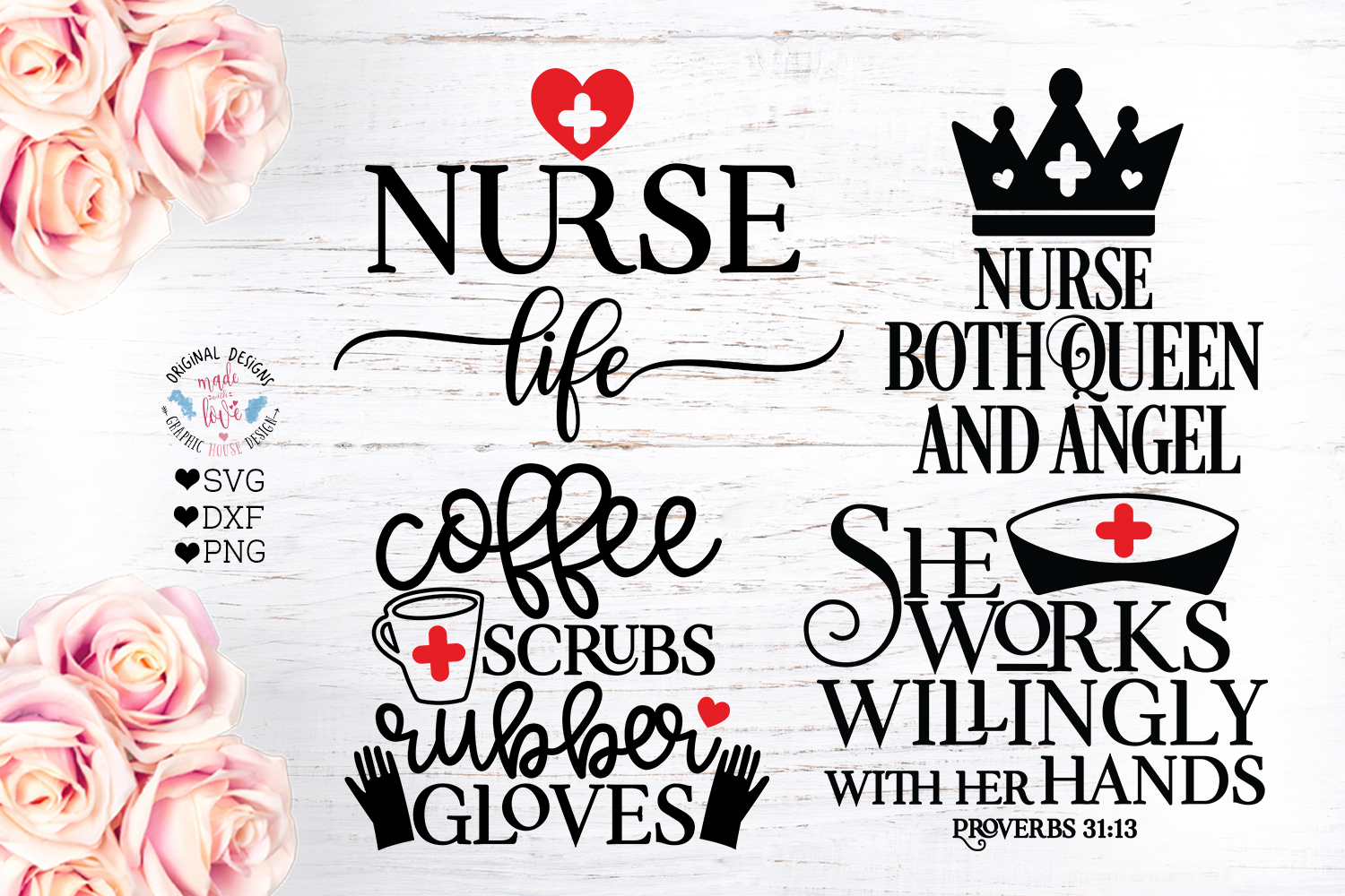 Download Nurse SVG - Nursing Quotes Bundle (219737) | SVGs | Design ...