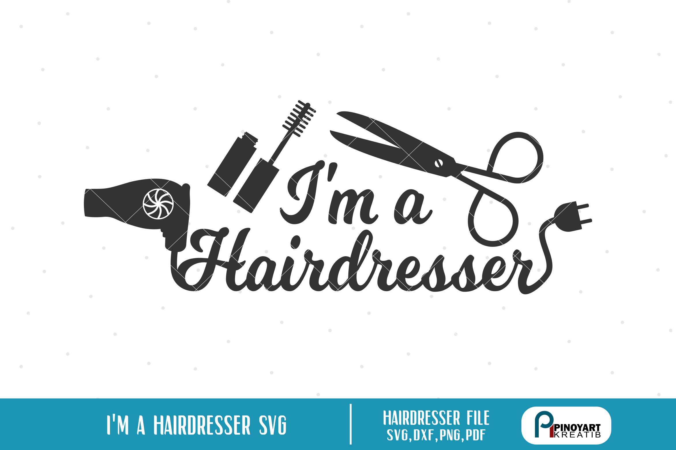 Hairdresser Monogram Svg Files - Layered SVG Cut File - Download Free