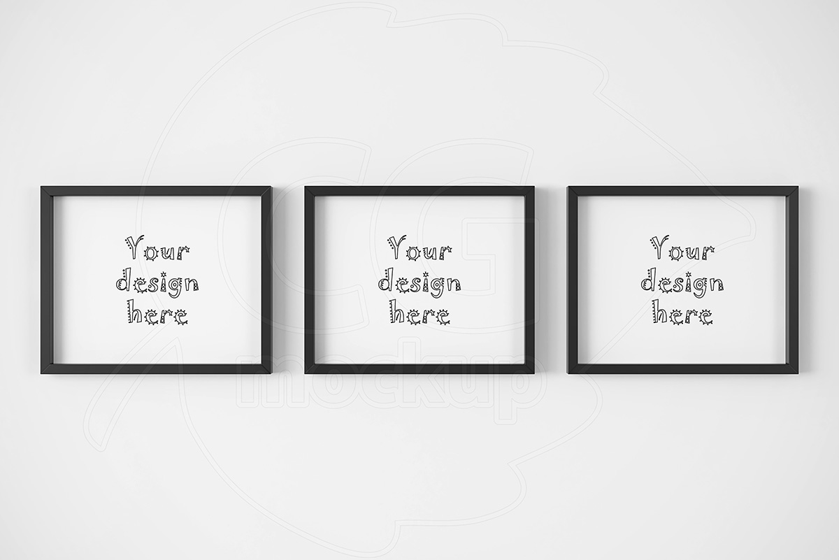 Three horizontal frame 8x10' mockup