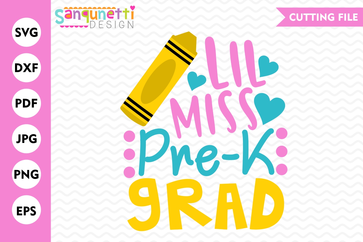 Download Lil Miss Pre-K Grad SVG, Graduation SVG, Preschool svg
