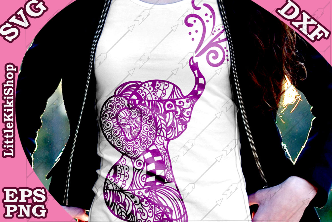 Baby Elephant Svg,Mandala Elephant Svg,Zentangle animal Sv