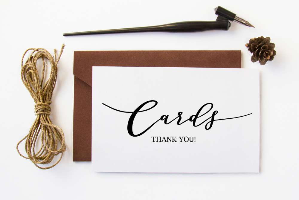 Download Wedding Cards Thank You Sign Print SVG, wedding card box svg