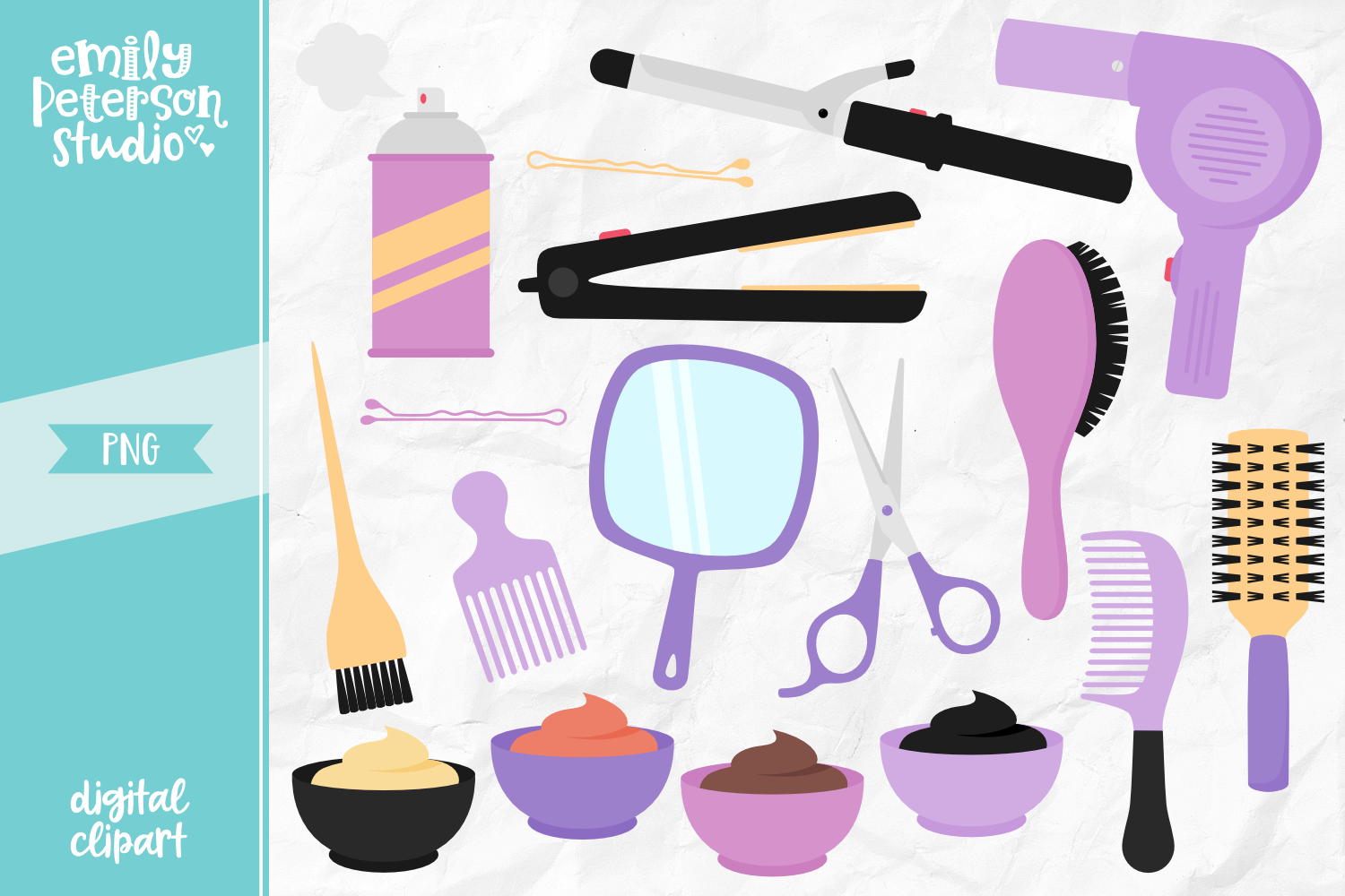 Hair Products Clipart Illustration Png