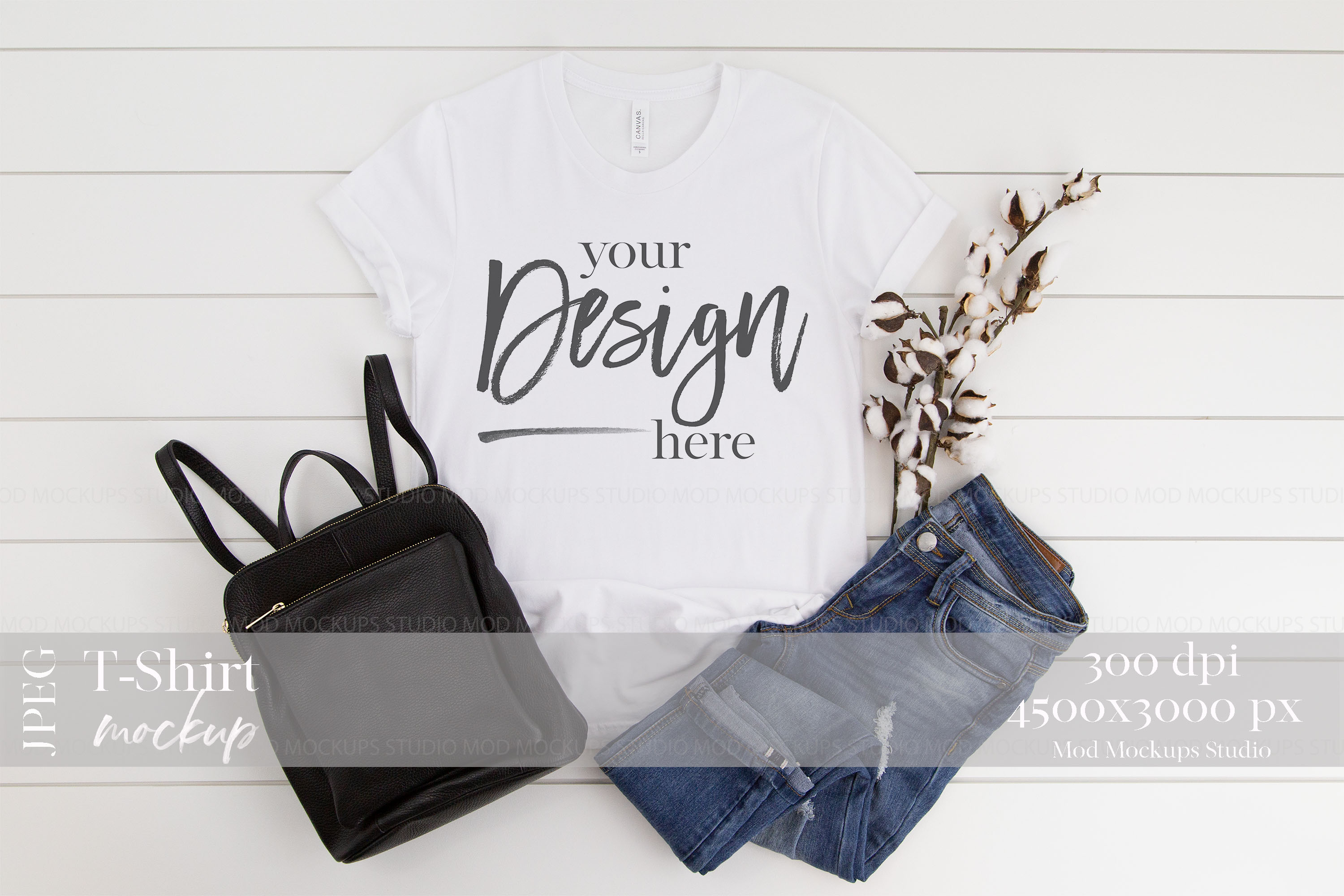 Download TShirt Mockup WHITE | 3001 Bella Canvas Mock up (391410) | Mock Ups | Design Bundles