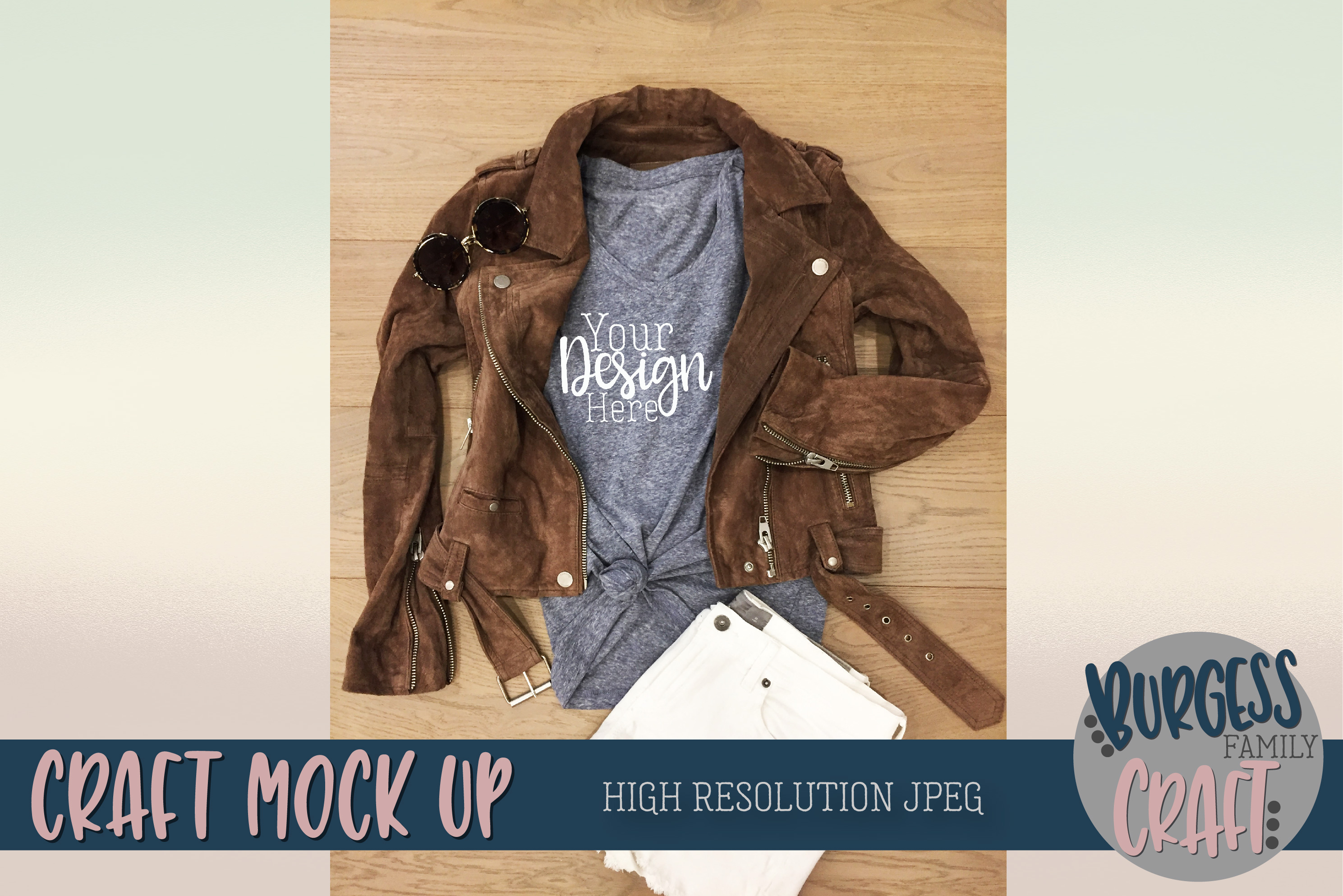 Download Brown leather jacket Craft Mock up | High Resolution JPEG ...
