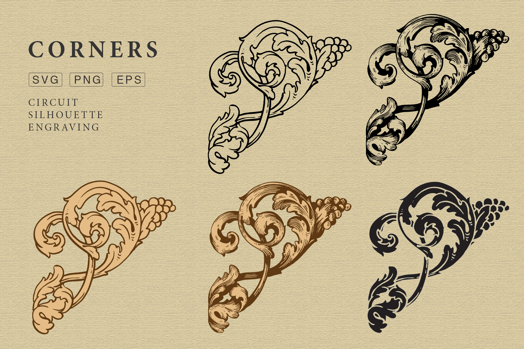 Download SVG Page decoration Ornate Vintage for foil quill